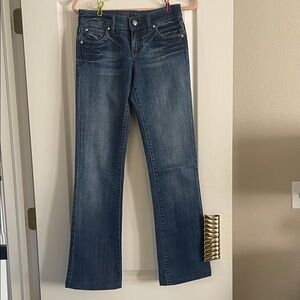 Kut from the Kloth Dark Blue Flare Jeans with diamond button accents Size 2